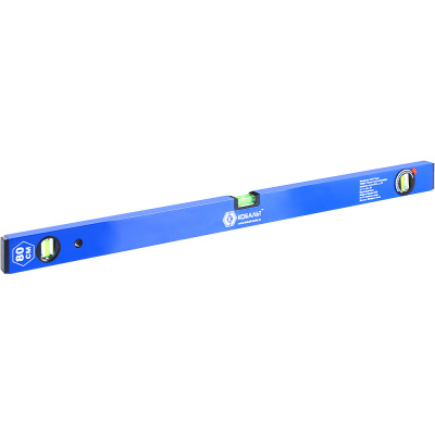 Уровень строительный КОБАЛЬТ Комфорт, МАГНИТНЫЙ 800 мм, профиль 20 x 49 мм, 3 глазка из них 1 повор