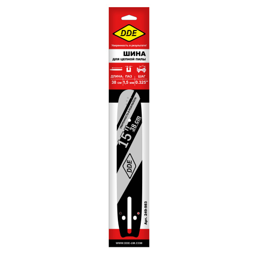 Шина пилы цепной сварная DDE 15"/ 38 см .325"-1,5-64 зв (для цепи 21) 158SLGK095