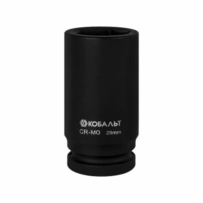 Головка торцевая глубокая ударная КОБАЛЬТ 3/4", 29 мм, CR-MO, подвес (922-364)