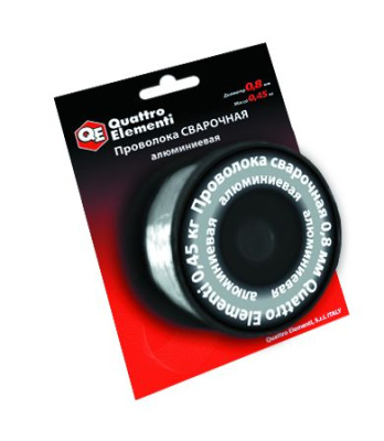 Проволока сварочная QUATTRO ELEMENTI алюминиевая, 0,8 мм, масса 0,45 кг, блистер 
