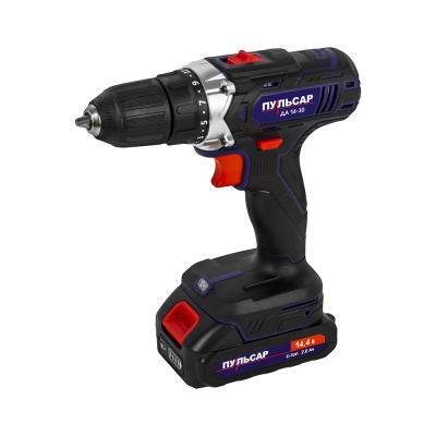 Дрель аккумуляторная ПУЛЬСАР ДА 14-30 (14,4В, 30Hm, Li-on, 2,0Ah, 2акк,кейс) Дрель аккумуляторная ПУЛЬСАР ДА 14-30 (14,4В, 30Hm, Li-on, 2,0Ah, 2акк,кейс)