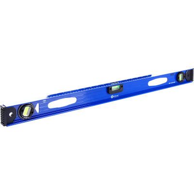 Уровень строительный КОБАЛЬТ 800 мм, профиль 25 x 60 мм, 3 глазка, 2 ручки, РЕЛЬС