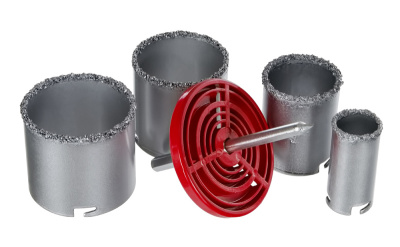 Набор коронок с твердосплавным зерном ПРАКТИКА "Мастер" 4 шт 33, 53, 68, 73 мм