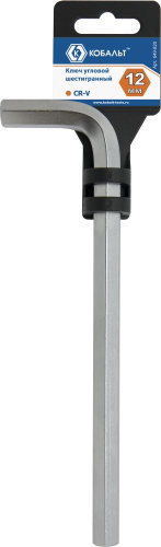 Ключ угловой шестигранный КОБАЛЬТ 12 мм Cr-V (1 шт.) подвес 1/10