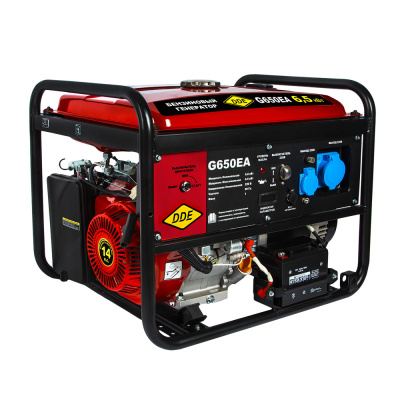 Генератор бензиновый DDE G650EA (1ф 6,0/6,5 кВт бак 25 л 92 кг дв-ль 14 л.с. элстарт автоматика)