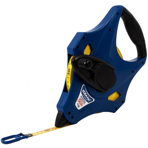 Рулетка геодезическая КОБАЛЬТ 50м x 15мм открытый корпус (фибергласовая лента, ускоренная перемотка) Рулетка геодезическая КОБАЛЬТ 50м x 15мм открытый корпус (фибергласовая лента, ускоренная перемотка)