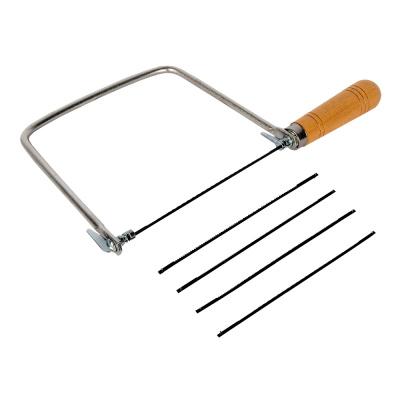 Лобзик ручной КОБАЛЬТ пилка 170 мм, размер лобзика 180 х 310 мм, рукоятка из бука, 5 лезвий в компле