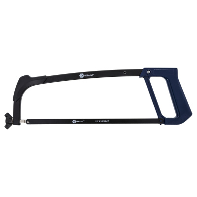 Ножовка по металлу КОБАЛЬТ 250 - 300 мм алюминиевая рукоятка, металлическая рамка с упором