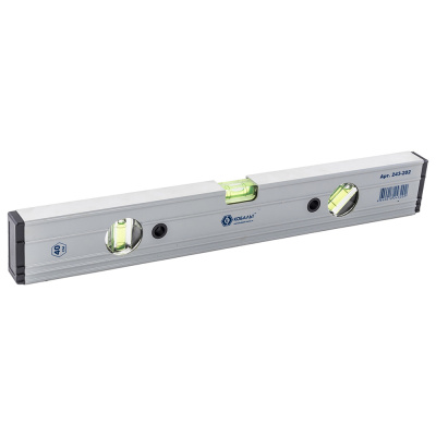 Уровень строительный КОБАЛЬТ Экстра, 400 мм, профиль 23 x59 мм, 3 глазка, точность 0,5 мм/м Уровень строительный КОБАЛЬТ Экстра, 400 мм, профиль 23 x59 мм, 3 глазка, точность 0,5 мм/м