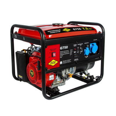 Генератор бензиновый DDE G750 (1ф 7,0/7,5 кВт бак 25 л 85 кг дв-ль 15 л.с)917-453