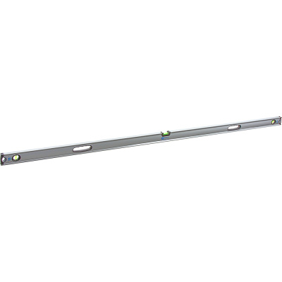 Уровень строительный КОБАЛЬТ Экстра, 2000 мм, профиль 30 x 65 мм, 3 глазка, 2 ручки, V-паз, 