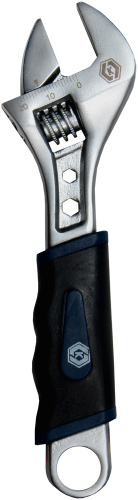 Ключ разводной КОБАЛЬТ 150 мм, ширина захвата 19 мм, двухкомпонентная рукоятка CR-V (1 шт.) подвес