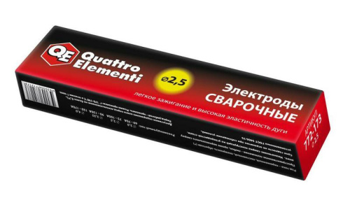 Электроды сварочные QUATTRO ELEMENTI рутиловые, 2,5 мм, масса 3,0 кг* (1/8)