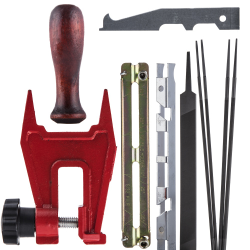 Заточной набор DDE 10 в 1 (нап 4,0х2шт,4,8х2шт, пл.нап, шаблон, планка,ручка,скребок,струбцина)