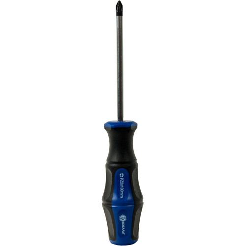 Отвёртка КОБАЛЬТ Ultra Grip PZ-2 х 100 мм CR-V, двухкомпонентная рукоятка (1 шт.) подвес