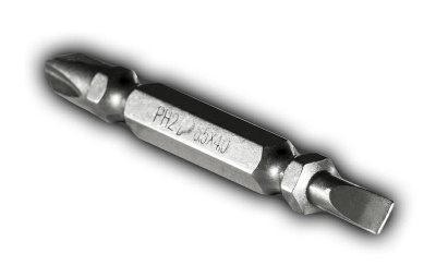 Бита отверточная ПРАКТИКА  "Профи" двусторонняя PH-2 / SL 0.5x4 х 65мм  (2шт), блистер