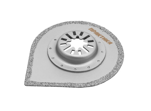 Насадка для МФИ ПРАКТИКА режущая - шлифовальная для углов, HM, по плитке и дереву, 70 мм