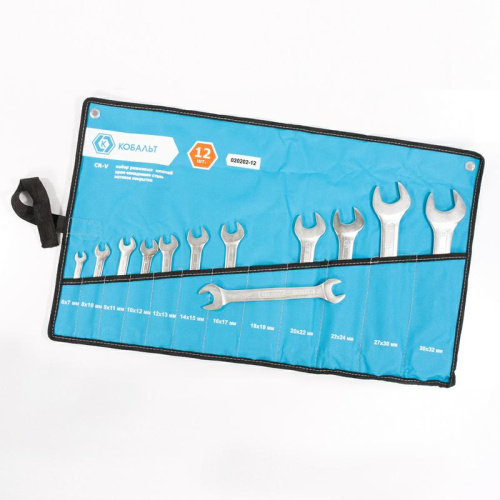 Набор ключей рожковых КОБАЛЬТ 6x7,8x10,9x11,10x12,12x13,14x15,16x17,18x19,20x22,22x24,27x30,30x32 мм