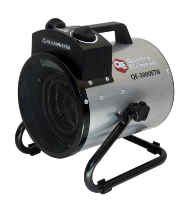 Нагреватель воздуха электрический QUATTRO ELEMENTI QE-3000 ETN (1,5 / 3кВт, 220В, 390 м3/час) — цили