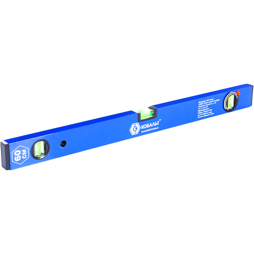 Уровень строительный КОБАЛЬТ Комфорт, МАГНИТНЫЙ 600 мм, профиль 20 x 49 мм, 3 глазка из них 1 повор Уровень строительный КОБАЛЬТ Комфорт, МАГНИТНЫЙ 600 мм, профиль 20 x 49 мм, 3 глазка из них 1 повор