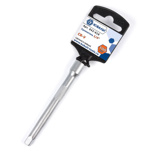 Удлинитель КОБАЛЬТ 1/4", 100 мм, Cr-V (1 шт.) подвес