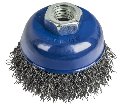 Кордщетка для МШУ чашеобразная мягкая ПРАКТИКА  65 мм М14 (1шт.) блистер 1/25