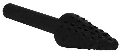 Шарошка по дереву ПРАКТИКА стальная, конусная 13 х 25 мм, хвост 6 мм, блистер 