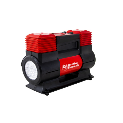 Компрессор автомобильный QUATTRO ELEMENTI Smart 65 (12 Вольт, 200 Вт, 10 бар, 65 л/мин, фонарь, сумк